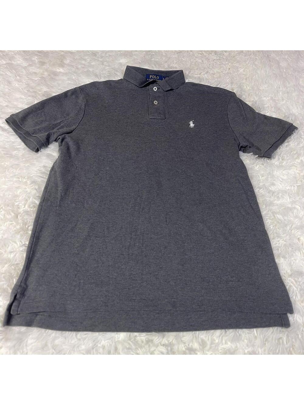 Polo By Ralph Lauren Shirt Mens Small Gray Cotton Knit Golf